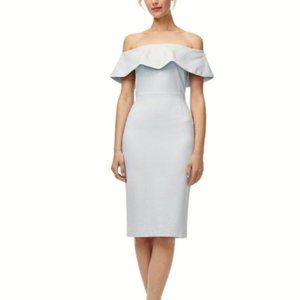 Aritzia Babaton Ruslan Off Shoulder Fitted Midi Dress SZ/ 4